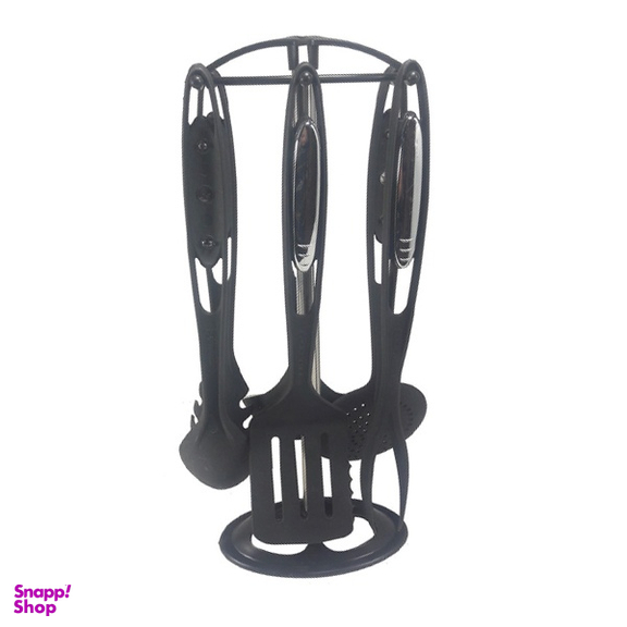 سرویس کفگیر و ملاقه 6 پارچه کد 00526 به همراه استند