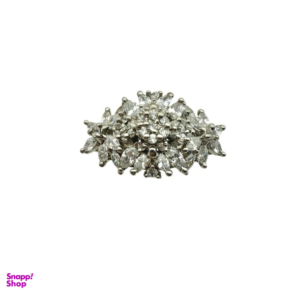 انگشتر نقره 925 عیار زنانه طرح گل درشت نگین دار کد RNGF 45580