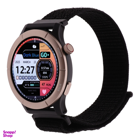 ساعت هوشمند 45 میلی متری دارک بلو مدل AmazWatch B با بند پلی استری