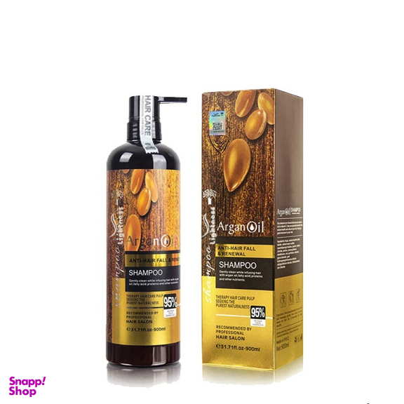 شامپو مو لایتنس مدل روغن آرگان سازگار حجم 900 میلی‌لیتر