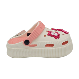 صندل بچگانه پاپا مدل کراکس کد 5863 رنگ کرم قرمز