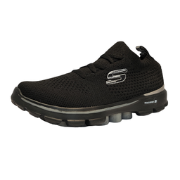 کفش پیاده روی طرح اسکیچرز جورابی کد B144 رنگ مشکی