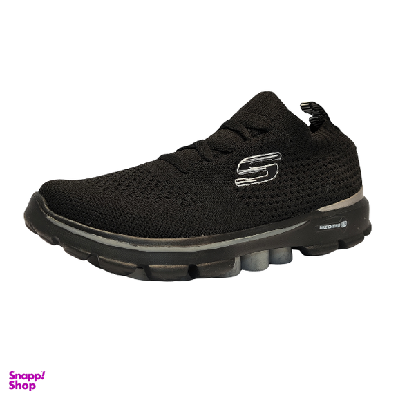 کفش پیاده روی طرح اسکیچرز جورابی کد B144 رنگ مشکی