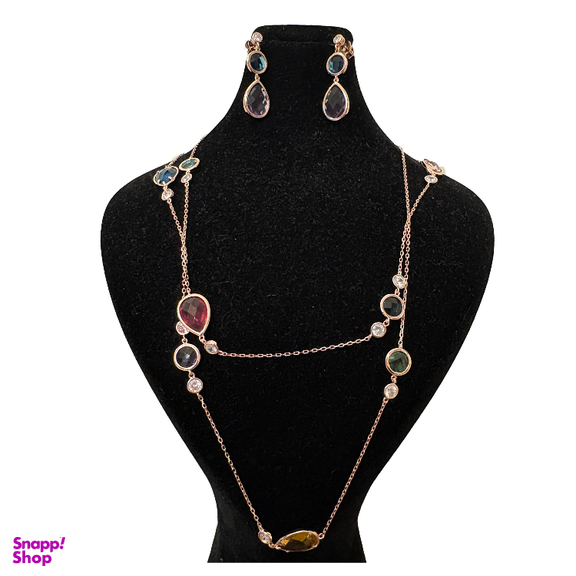 نیم ست نقره زنانه گیرا مدل Stone کد G999