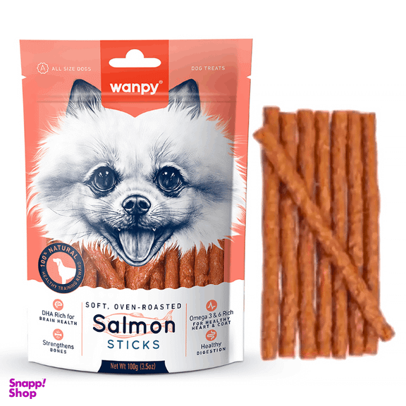 تشویقی مدادی سگ ونپی مدل ماهی سالمون وزن 100 گرم