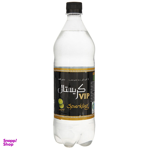 آب گازدار لیمویی کریستال حجم ۱ لیتر بسته 6 عددی