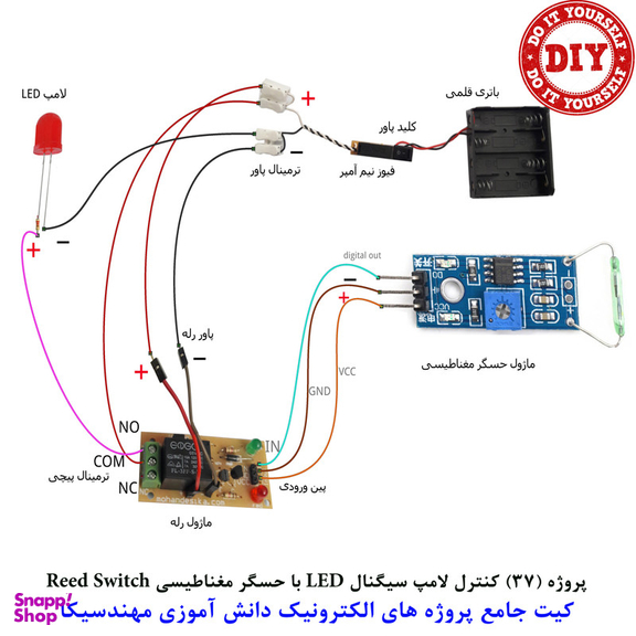 کیت آموزش الکترونیک مهندسیکا مدل 55 پروژه جامع دانش آموزی DIY+55