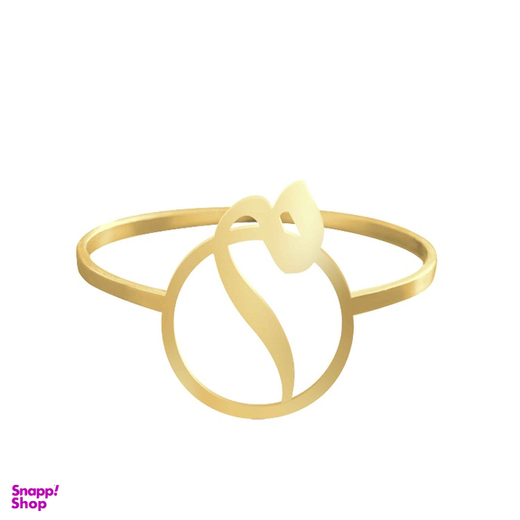 انگشتر طلا 18 عیار زنانه شمیم گلد گالری کد AA13 طرح حرف میم