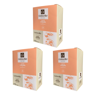 لاته کاراملی گونتلو وزن 200 گرم بسته 10 عددی مجموعه ۳ عددی