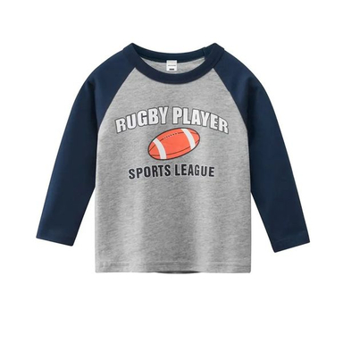 تی شرت آستین بلند پسرانه هومنیتی مدل WYKBTS3047-GRY