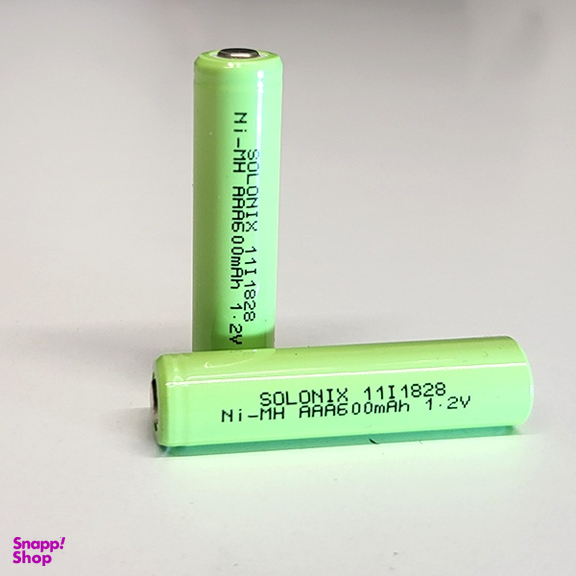 باتری نیم قلمی قابل شارژ سولونیکس مدل Ni-MH 600mAh سر تخت بسته 4 عددی