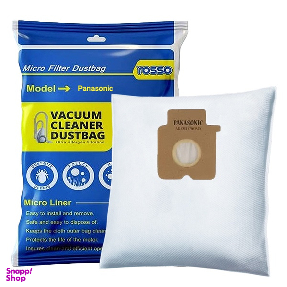 کیسه جاروبرقی روسو مدل پاکت میکرو نایلونی پاناسونیک 4750 بسته 4 عددی