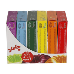 پودر ژله دراژه وزن 100 گرم مجموعه 6 عددی