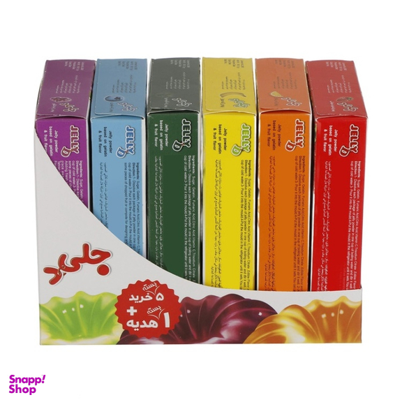پودر ژله دراژه وزن 100 گرم مجموعه 6 عددی