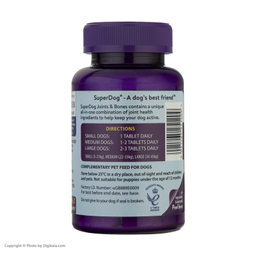 قرص مکمل سگ ویتابیوتیکس مدل SuperDog Joints Bones بسته 60 عددی