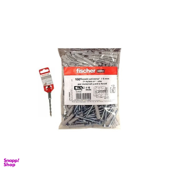 رول پلاک و پیچ فیشر مدل SX6-518955 بسته 400 عددی