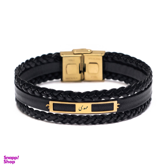 دستبند طلا 18 عیار مردانه لیردا مدل اسم مهدی 1235