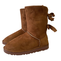 بوت زنانه طرح اگ مدل پشت بندی رنگ عسلی