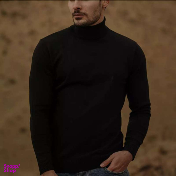 پلیور یقه اسکی مردانه مدل ساده