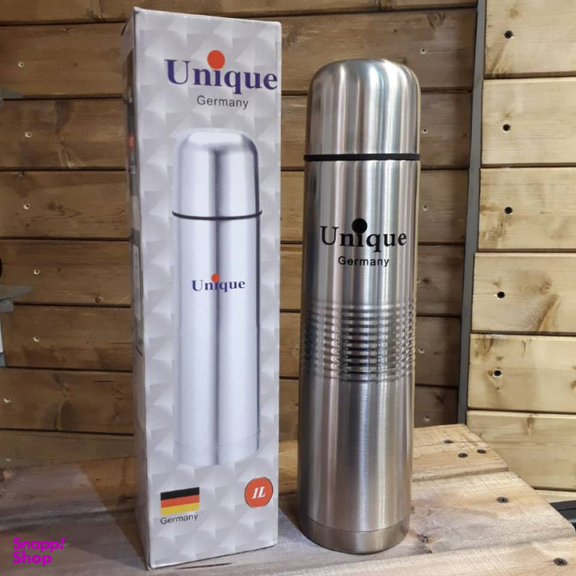 فلاسک قلمی یونیک مدل UN-98 ظرفیت 1000 میلی لیتر همراه کاور چرم‌