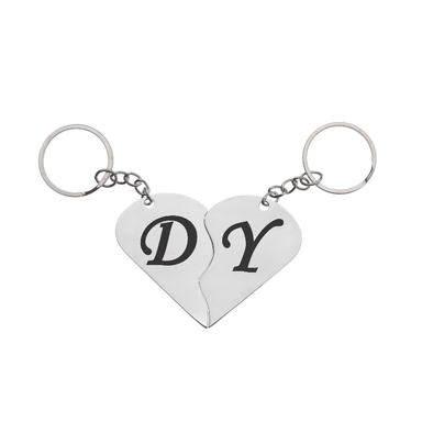 جاکلیدی گیلواره زراوشان مدل قلب دو تکه حرف D Y