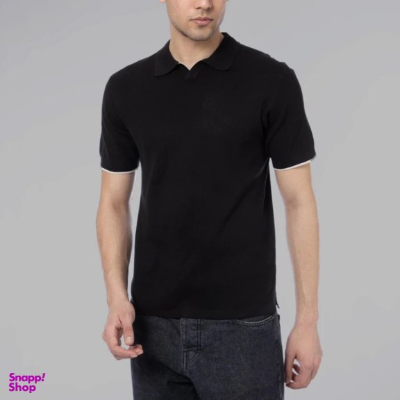 پولوشرت بافت آستین کوتاه مردانه مدل GD-s-17428672 رنگ مشکی