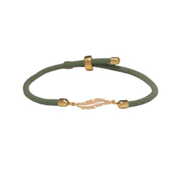 دستبند طلا 18 عیار زنانه پانسی طرح پر مدل D21065