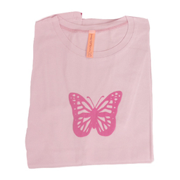 تیشرت زنانه طرح پروانه رنگ صورتی