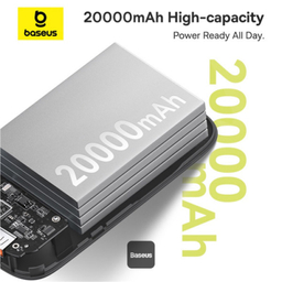 پاوربانک 30 وات بیسوس مدل QPow 2 ظرفیت 20000 میلی‌ آمپر ساعت