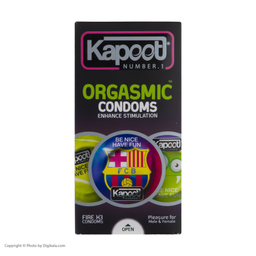 کاندوم خاردار کاپوت مدل Orgasmic مجموعه 2 عددی