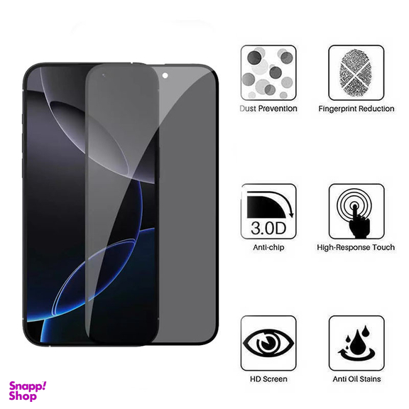 محافظ صفحه نمایش حریم شخصی کی زد دوو مدل Privacy Glass مناسب برای گوشی موبایل اپل iPhone 16 Pro Max