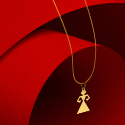 گردنبند طلا 18 عیار زنانه مدوپد مدل آدمک کد F3-1-1259