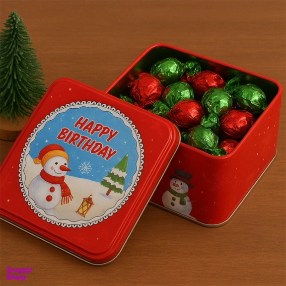 قوطی پذیرایی طرح آدم برفی