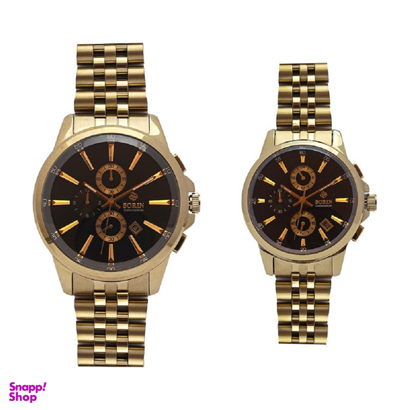 ست ساعت مچی عقربه ای زنانه و مردانه سورین مدل GL11940D-SG02B