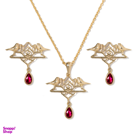 نیم ست طلا 18 عیار زنانه جواهری سون کد 3211