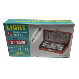 آچار آلن بکسی لایت مدل فوق بلند کد SMT-TORX-LONG-JAPN-LIGHT-1/2-S2026 مجموعه 6 عددی