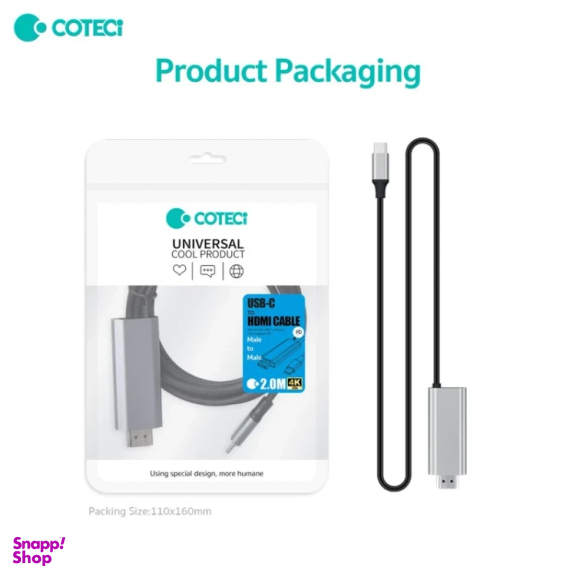 کابل تبدیل Type-C به HDMI کوتتسی مدل 33025 طول 2 متر