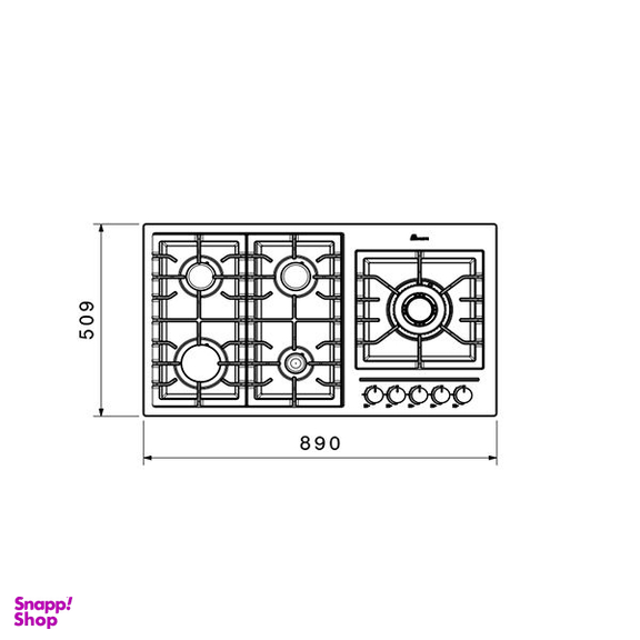 اجاق گاز صفحه ای بیمکث مدل 5089
