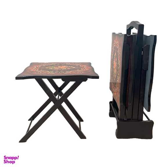 میز عسلی طرح گیتار کد AG01 مجموعه 4 عددی به همراه استند