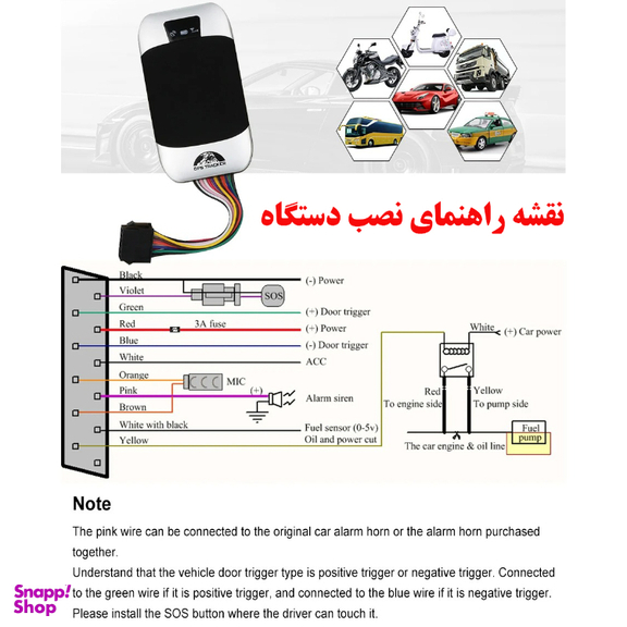 ردیاب خودرو مدل 303FG