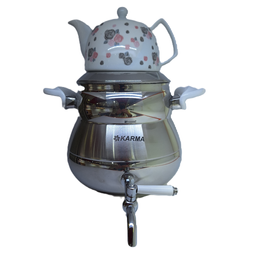 کتری و قوری مدل شیر دار نگین کد KM-2001