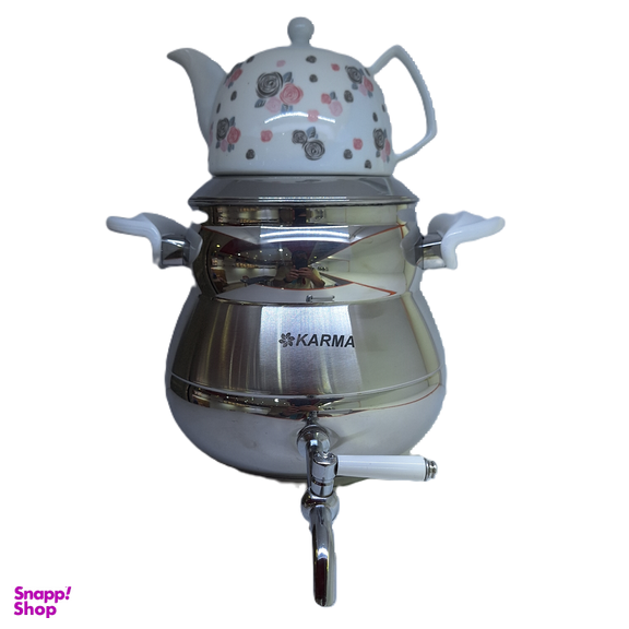 کتری و قوری مدل شیر دار نگین کد KM-2001