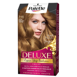 کیت رنگ مو پلت سری Deluxe شماره 65-7 رنگ تافی براق طلایی