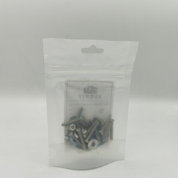 پیچ و مهره و واشر هامر مدل استوانه کد M4-30mm بسته 75 عددی