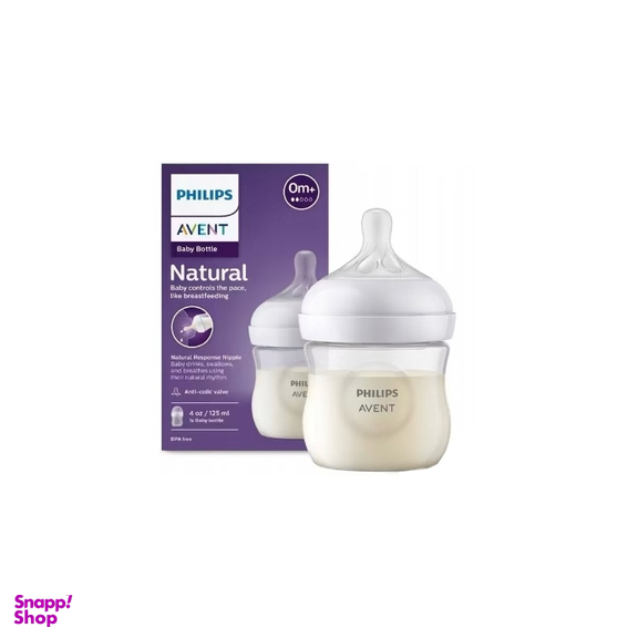 شیشه شیر فیلیپس اونت کد 900/01 حجم 125 میلی‌ لیتر