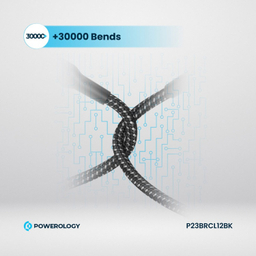 کابل دیتا 60 وات Type-C به Lightning پاورولوژی مدل Braided طول 1.2 متر