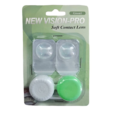 لنز چشم پرو نیو ویژن شماره 20 رنگ سبز روشن بدون دور به همراه جای لنز