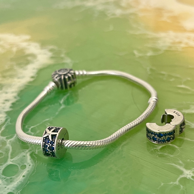 آویز نقره زنانه پاندورا طرح ستاره دریایی کد 65279