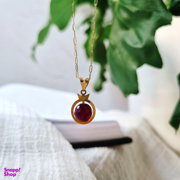 آویز گردنبند طلا 18 عیار زنانه گوزن مدل انار یلدا کد MG478