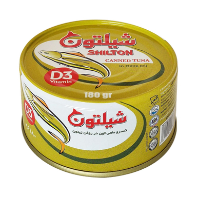 کنسرو ماهی تون در روغن زیتون شیلتون وزن 180 گرم